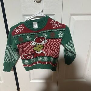 Green and Red Kids Christmas Sweater
